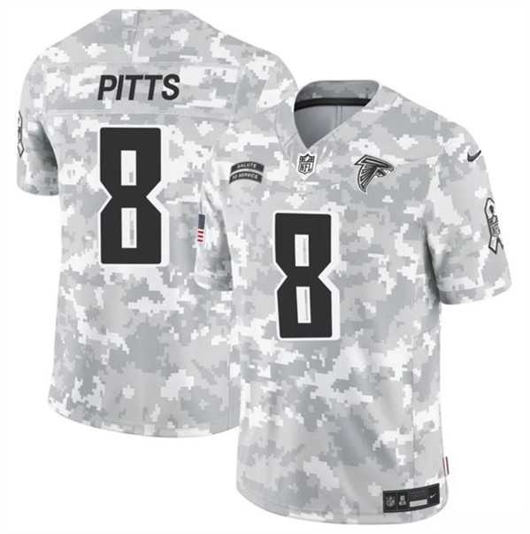 Mens Atlanta Falcons #8 Kyle Pitts 2024 F.U.S.E. Arctic Camo Salute to Service Limited Stitched Jersey Dzhi->atlanta falcons->NFL Jersey